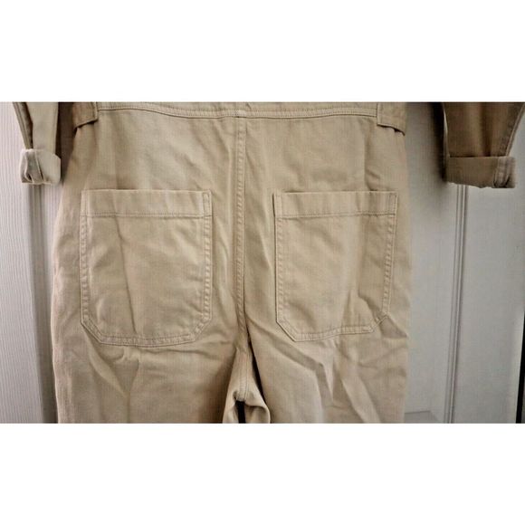 Banana Republic 865092001 Womens Sz 6 Light Ecru Cream/Beige Denim Jumpsuit $140 - Picture 5 of 16